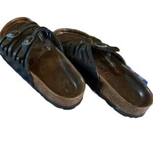 Birkenstock women’s sandals, black leather, women's size 36 (US 5.5 -6)